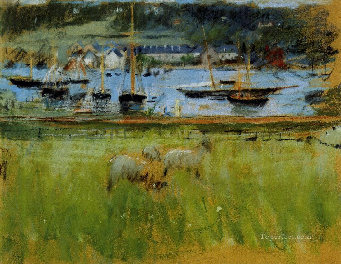 Harbor in the Port of Fecamp Berthe Morisot Oil Paintings